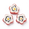 Handmade Porcelain Flower Poached Eggs Beads PORC-J008-02-1