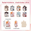 32Pcs 8 Styles Alloy Enamel Pendants ENAM-SC0005-46-2