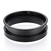 201 Stainless Steel Grooved Finger Ring Settings STAS-TAC0007-05B-1