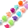 Opaque Acrylic Beads Mobile Straps HJEW-JM00679-4