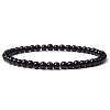 Natural Black Agate(Dyed & Heated) Beads Stretch Bracelets RM4767-1-1