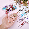 15Pcs 5 Styles Synthetic Turquoise & Natural Rose Quartz & Tiger Eye & Amethyst & Red Jasper Chips & Handmade Seed Beads Bracelet Making AJEW-SC0031-86-3