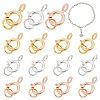   15Pcs 3 Colors 925 Sterling Silver Spring Ring Clasps STER-PH0001-23-1