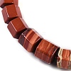 Natural Red Jasper Hexagon Prism Graduated Beaded Necklaces for Women Men NJEW-K388-03M-2