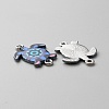 Alloy Enamel Printed Connector Charms ENAM-WH0065-15P-05-2