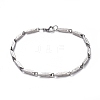 Tarnish Resistant Unisex 304 Stainless Steel Bar Link Chain Bracelets BJEW-L637-39-P-1