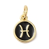 Real 18K Gold Plated Brass Enamel Charms KK-L216-001G-A-2