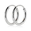 Anti-Tarnish Rhodium Plated 925 Sterling Silver Hoop Earrings Endless Unisex Small Hoop Earrings 10mm Gold Plating Huggie Hoop Earrings for Women Men JE1076A-01-1