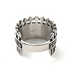 316 Stainless Steel Arrow Finger Ring RJEW-C030-03A-AS-3