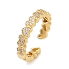 Brass Micro Pave Cubic Zirconia Cuff Rings for Women RJEW-F182-03G-4
