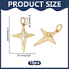 10Pcs Brass Micro Pave Cubic Zirconia Pendants PALLOY-ME00027-2