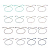 16Pcs 8 Colors Cotton Cord Silder Bracelets BJEW-TAC0059-2