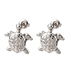 304 Stainless Steel Turtle Stud Earrings EJEW-Z135-02P-02-4