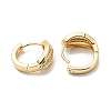 Brass with Clear Cubic Zirconia Hoop Earrings EJEW-B035-34KCG-2