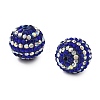 Stripe Pattern Polymer Clay Rhinestone Beads CLAY-NH0001-01J-2
