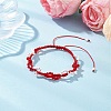 Glass Seed Beads Braided Beaded Bracelets for Women BJEW-MZ00215-04-1