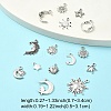 48Pcs 24 Styles Tibetan Style Alloy Pendants Sun/Star/Moon DIY-YW0008-84-3