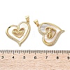 Brass Micro Pave Cubic Zirconia Pendants KK-U070-04C-G-3