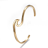 Ion Plating(IP) 304 Stainless Steel Cuff Bangles LS-BJEW-G611-01G-7