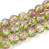 Handmade Foil Glass Beads Strands FOIL-N033-04D-1