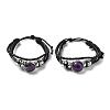 Natural Natural Amethyst Multi-strand Bracelets BJEW-Q337-01A-1