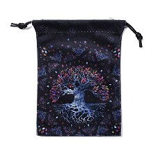 Velvet Tarot Cards Storage Drawstring Bags ZODI-PW0002-06B