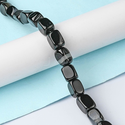 Dyed & Heated Natural Black Agate Beads Strands G-F743-02A-1