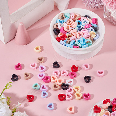 150Pcs Opaque Acrylic Beads OACR-TADJ0001-04-1