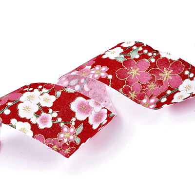 Japanese Kimono Style Floral Cotton Ribbon OCOR-I008-01B-10-1