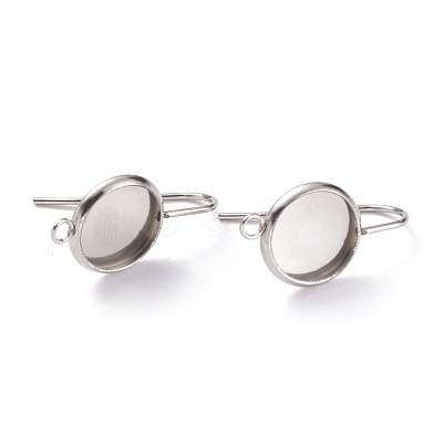 Tarnish Resistant 304 Stainless Steel Earring Settings STAS-O141-02P-1