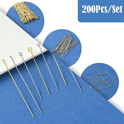 304 Stainless Steel Flat Head Pins & Eye Pins STAS-FS0001-58-1