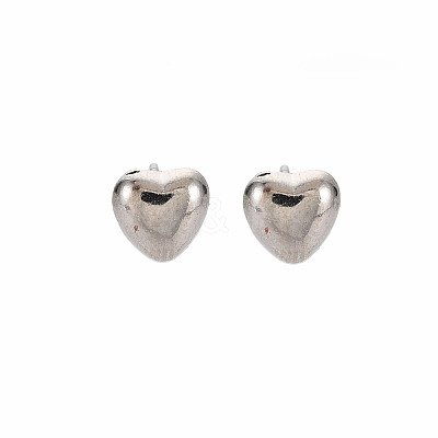 Heart Stud Earrings for Women EJEW-S213-02A-01S-RS-1