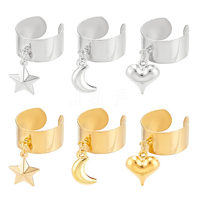 304 Stainless Steel Open Cuff Rings RJEW-UN00019-1