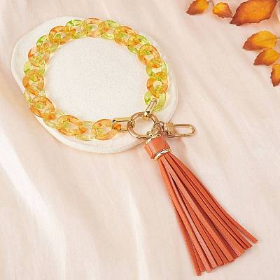 Chain Link Wristlet Keychain HJEW-SW00014-02-1