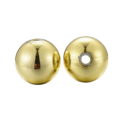 5 Sizes Plating Acrylic Beads PACR-LS0001-01G-1