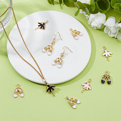 36Pcs 6 Styles Alloy Enamel Pendants ENAM-DC0001-98-1