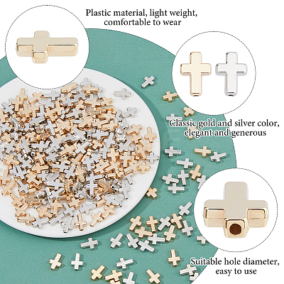 300Pcs 2 Colors CCB Plastic Beads CCB-DC0001-12-1