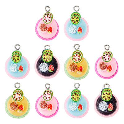10Pcs Resin Pendants FIND-TA0008-34-1