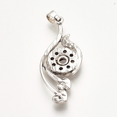 Alloy Rhinestone Snap Pendant Making ALRI-Q233-22-1