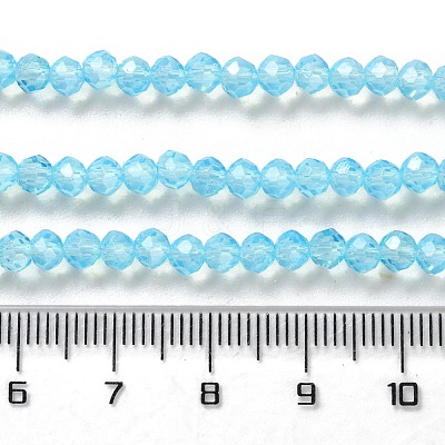 Baking Paint Transparent Glass Beads Strands LS-DGLA-A034-J4MM-D08-1