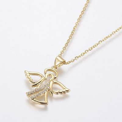 304 Stainless Steel Chain Necklaces NJEW-O108-43G-1
