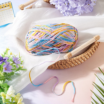Polyester Fibers Knitting Yarn DIY-TADJ0002-005K-1