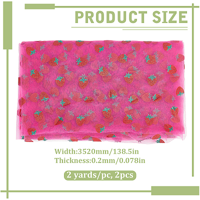 2Pcs Polyester Gauze Fabric DIY-ME0003-12-1