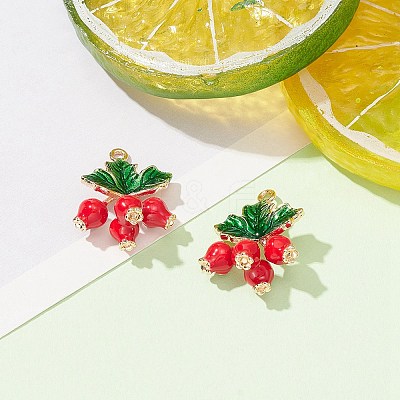 2Pcs Brass Enamel Pendants KK-YW0001-74-1