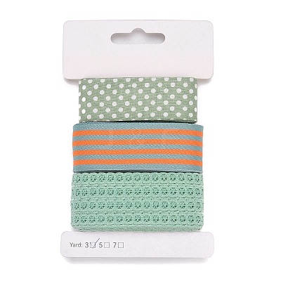 9 Yards 3 Styles Polyester Ribbon SRIB-A014-C02-1
