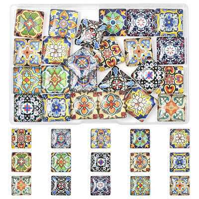 1 Bag Glass Cabochons GGLA-FS0001-20B-1