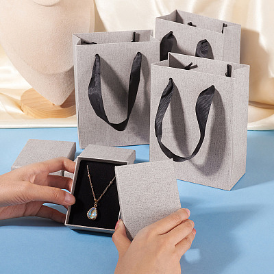 3Pcs Rectangle Paper Jewelry Display Cases CON-TA0001-39C-02-1