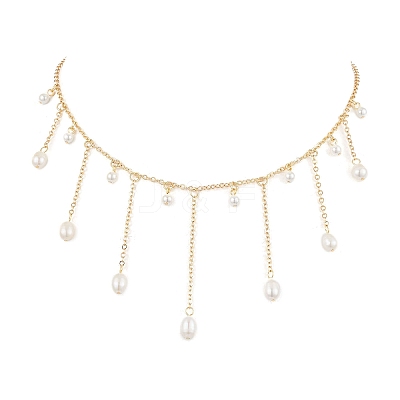 Shell Pearl Necklaces X1-NJEW-TA00186-1
