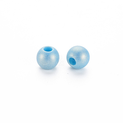 Spray Painted Opaque Acrylic Beads X-ACRP-S679-C33-1