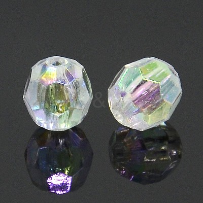 Eco-Friendly Transparent Acrylic Beads TACR-PL642-8mm-22-1